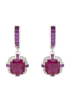 Windsor Silver Earring Ruby