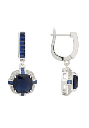 Windsor Silver Earring Sapphire