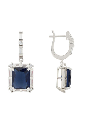 Tudor Silver Earring Sapphire