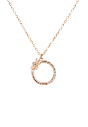 Dragonfly Halo Necklace Rosegold