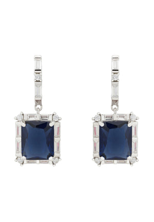 Tudor Silver Earring Sapphire