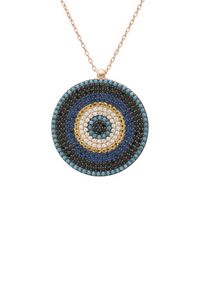 Evil Eye Large Pendant Rosegold