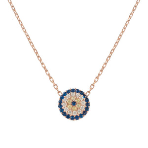 Evil Eye Necklace Rosegold