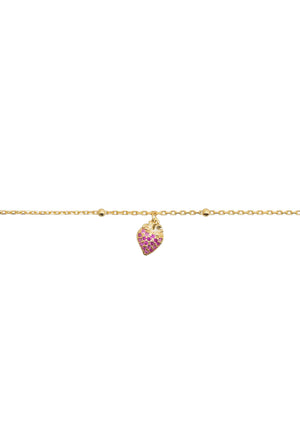 Strawberry Fields Anklet Gold