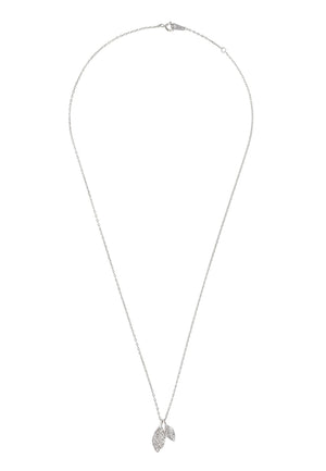 Willow Double Leaf Necklace Silver