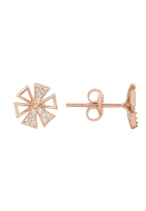 Paris Stud Earrings Rosegold