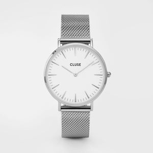 Cluse Boho Chic Mesh Silver/White Watch CW0101201002