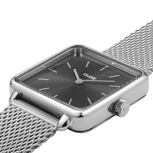 CLUSE La Tetragone Silver Dark Grey/ Silver Mesh CW10307