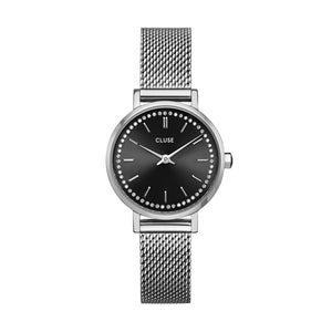 Cluse Boho Chic Petite Swarovski Stones Black/Silver Mesh CW10502