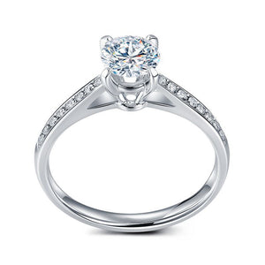 18CT White Gold Brilliant Cut Diamond Semi Mount