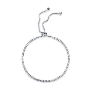 Solid 925 Sterling Silver Bracelet Adjustable MXFB8023