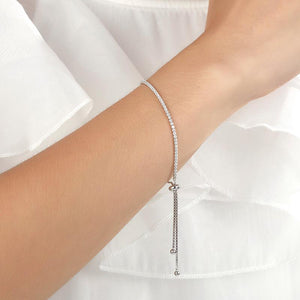 Solid 925 Sterling Silver Bracelet Adjustable MXFB8023