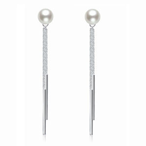 Drop 925 Sterling Silver Simulated Pearl Earrings MXFE8133