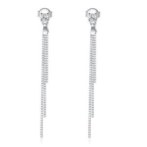 Drop Dangle Solid 925 Sterling Silver Earrings MXFE8135