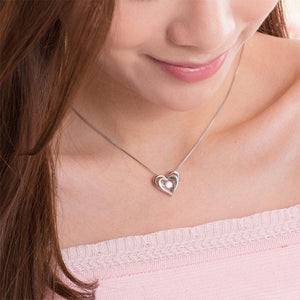 Heart Dancing Stone Pendant Necklace 925 Sterling Silver MXFN8088