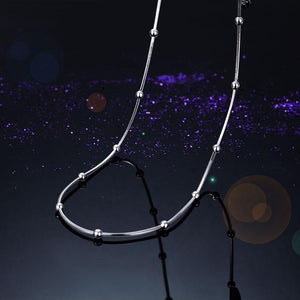 Solid 925 Sterling Silver Chain Necklace Stylish Jewelry MXN8094