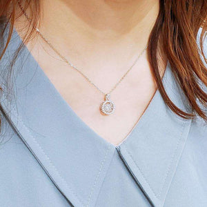 1 Carat Moissanite Diamond Dancing Stone Necklace 925 Sterling Silver MXFN8137