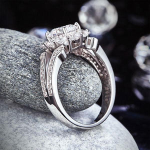 Art Deco Vintage style 925 Sterling Silver Wedding Ring 1.25 Ct Created Zirconia Promise Anniversary MXFR8255