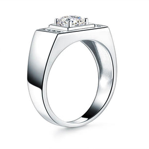 Men's Wedding Band Solid Sterling 925 Silver Ring Bridal Jewelry 1 Carat MXFR8282