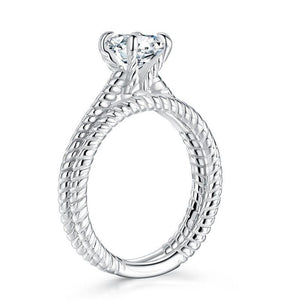 Promise Engagement 2-PC Solid Sterling 925 Silver Twist Solitaire Ring Set Bridal Jewelry MXFR8291