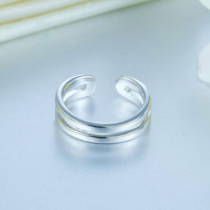 Kids Girls Solid 925 Sterling Silver Ring Band Children Jewelry Adjustable MXFR8295