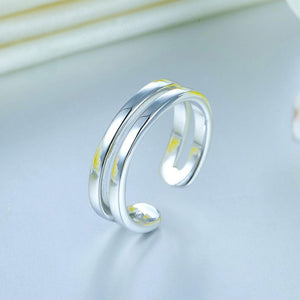 Kids Girls Solid 925 Sterling Silver Ring Band Children Jewelry Adjustable MXFR8295