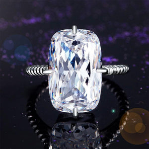 Solid 925 Sterling Silver Luxury Ring Solitaire 8.5 Carat Wedding Engagement Party Pageant Jewelry MXFR8305