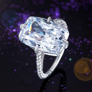 Solid 925 Sterling Silver Luxury Ring Solitaire 8.5 Carat Wedding Engagement Party Pageant Jewelry MXFR8305