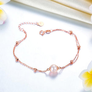 18K/ 750 Rose Gold Pearl Bracelet MKB7001