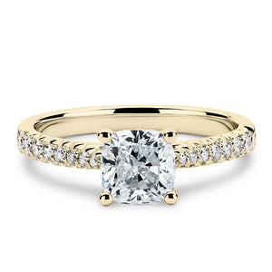 18CT White/Yellow/Rose Gold Cushion Cut Semi Diamond Mount
