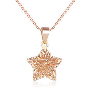 Solid 18K/750 Rose Gold Heart Shape Necklace