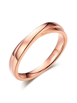 14K Solid Rose Gold Men Wedding Band Ring