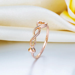 Solid 18K/750 Rose Gold Twist Ring