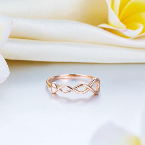 Solid 18K/750 Rose Gold Twist Ring
