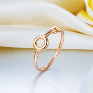 Solid 18K/750 Rose Gold Key Ring