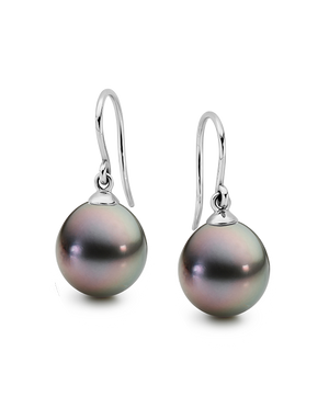 9ct Tahitian Drop Shepherd Hook Earrings