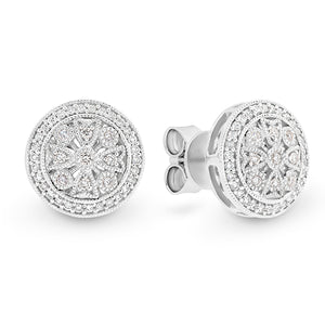 18K White/Yellow/Rose Gold Pave Set Diamond Cluster