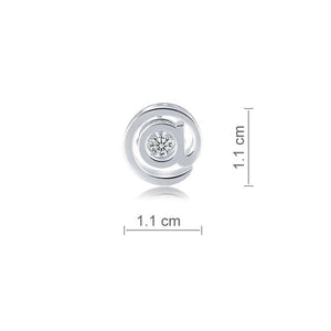 Sterling Silver @ Stud Moissanite Earring (1pc)