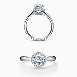 Platinum Brilliant Cut Semi Diamond Mount