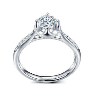 Platinum Brilliant Cut Semi Diamond Mount
