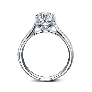Platinum Brilliant Cut Semi Diamond Mount
