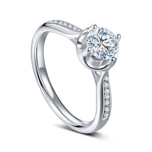 Platinum Brilliant Cut Semi Diamond Mount