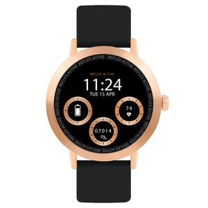 Reflex Active Series 07 Rose Gold Black Smart Watch RA07-2148