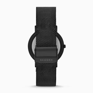 SKAGEN Signatur Three-Hand Black Steel-Mesh Watch SKW6579