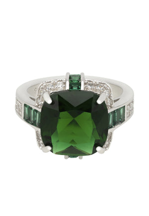 Windsor Silver Ring Emerald