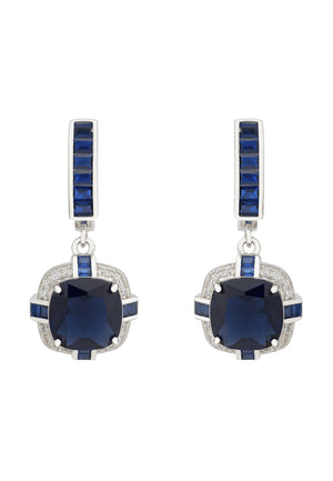 Windsor Silver Earring Sapphire