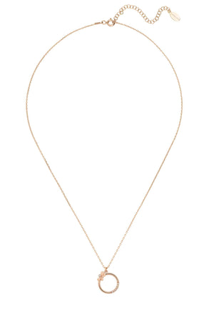 Dragonfly Halo Necklace Rosegold