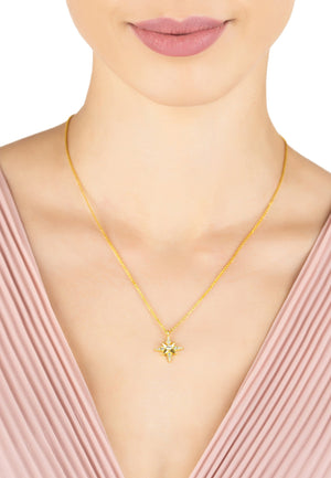 Polaris Starburst Necklace Gold