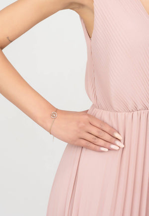 Tree of Life Open Circle Bracelet Rosegold