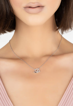 Snail Pendant Necklace Silver